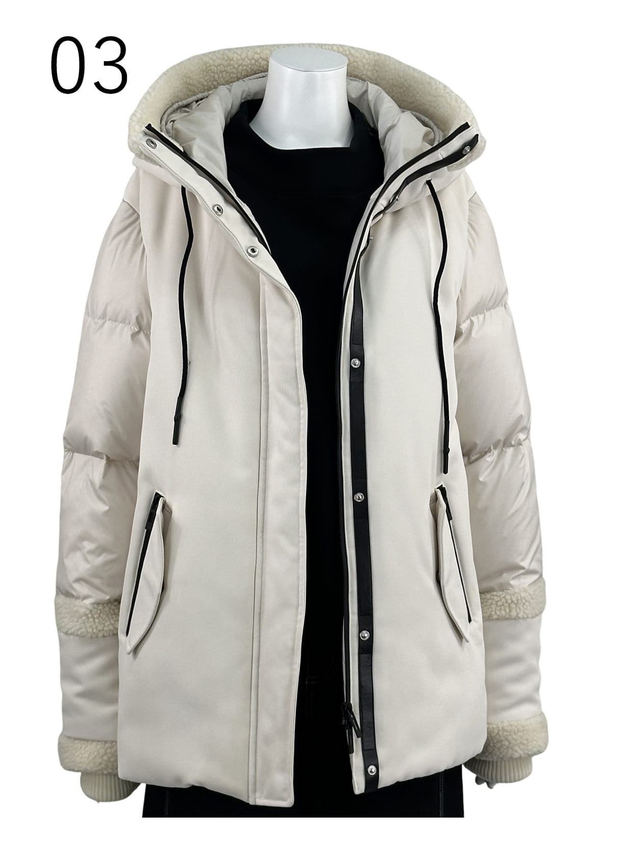 ボアトリミング ダウンコート