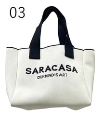 ニットジャカード ロゴバッグ