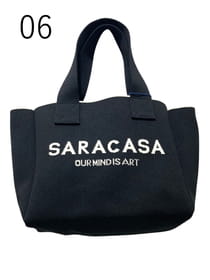 ニットジャカード ロゴバッグ