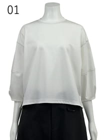 ファインポンチ ランタンスリーブ 七分袖カットソー