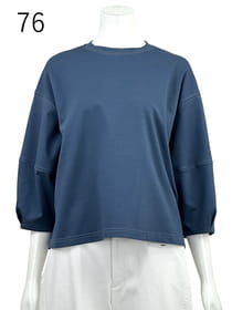 ファインポンチ ランタンスリーブ 七分袖カットソー