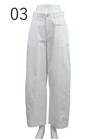 バレルレッグ イージーパンツ