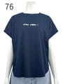 異素材コンビバックギャザーTシャツ