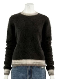 FOX CASHMERE 配色 リブ プルオーバー