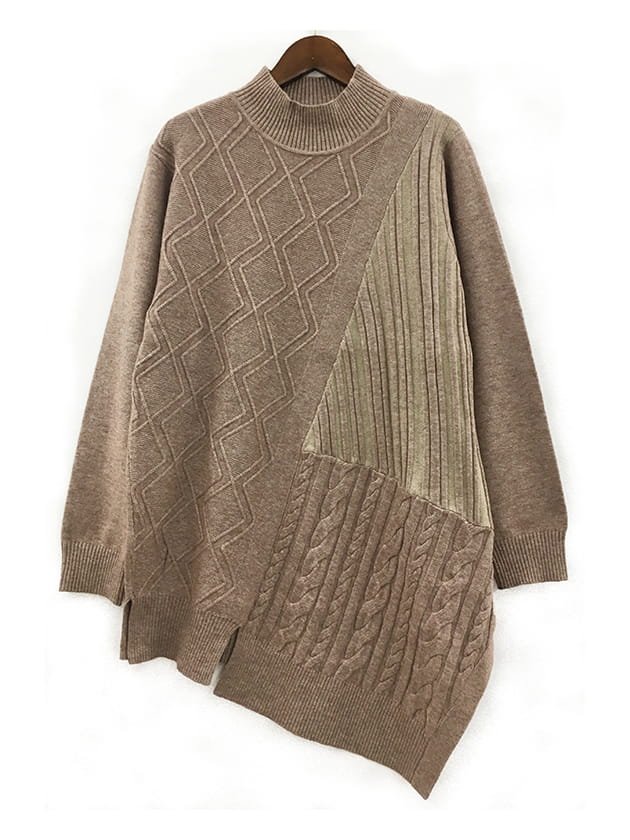 編地変化 ハイネックチュニック