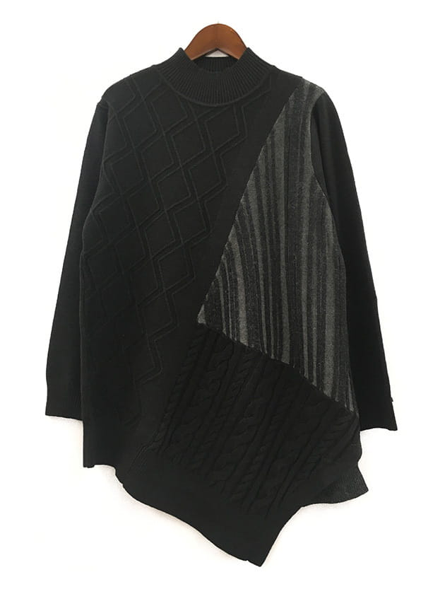 編地変化 ハイネックチュニック