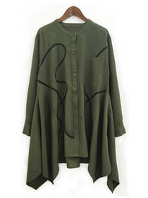 コード刺繍 イレギュラーヘムチュニック