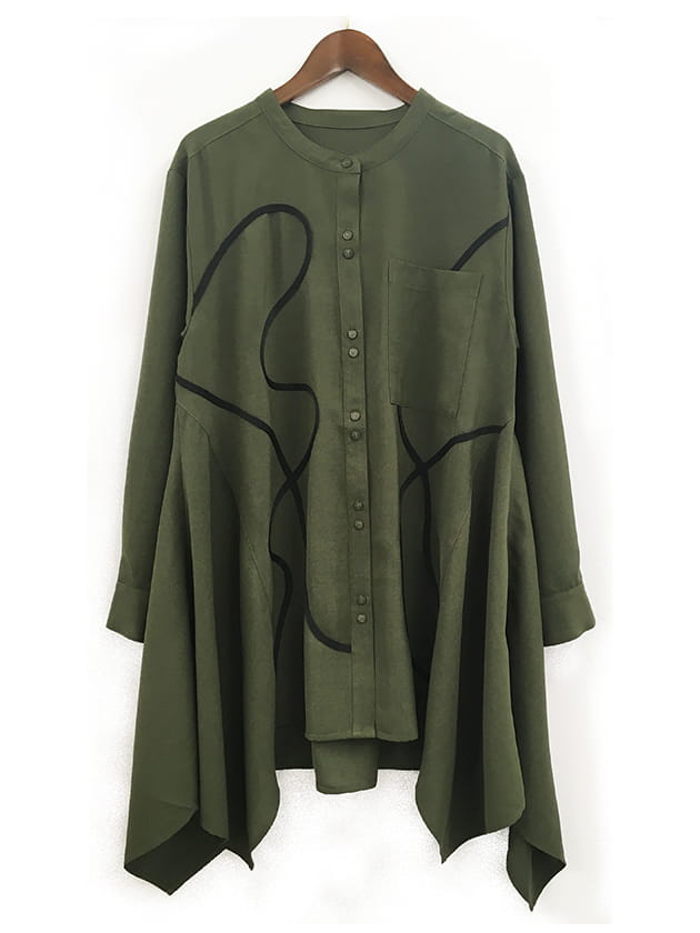 コード刺繍 イレギュラーヘムチュニック