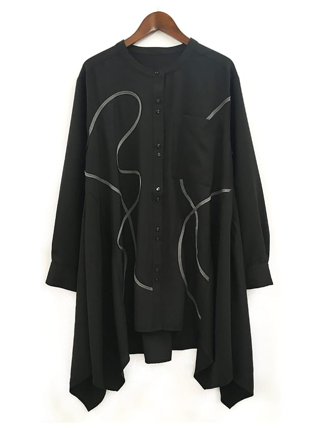 コード刺繍 イレギュラーヘムチュニック