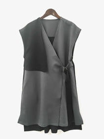 大人モードベルト付きベスト