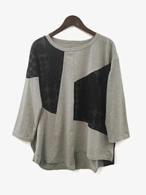 変形切替えデザインプルオーバー