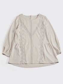 アボカドオイル加工レース付きチュニック　