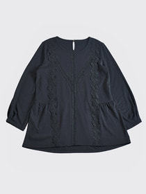 アボカドオイル加工レース付きチュニック　