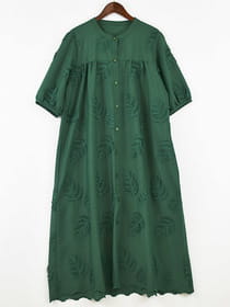 高機能立体刺繍ひんやりワンピース