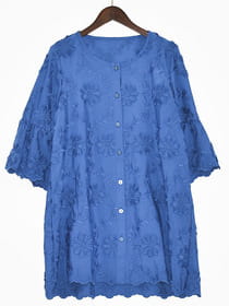 高機能立体刺繍ひんやりチュニック