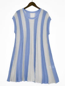 涼やかAラインプリーツニットチュニック