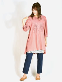 さらっと涼感レース付きチュニック