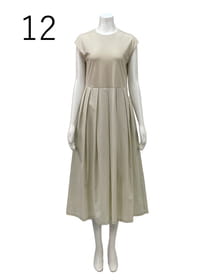 異素材ドッキングロングワンピース