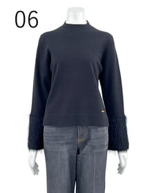 フェザーヤーン カフスニット プルオーバー