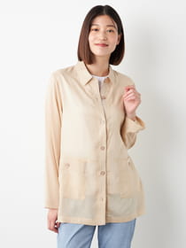 ナチュラルオーガンジーブラウス