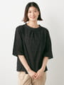 カットジャガードプルオーバーブラウス