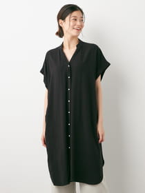 前開きロングブラウス