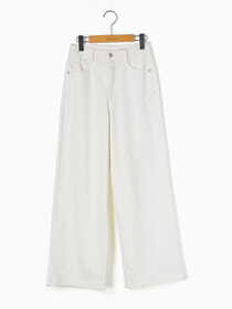 【15号】ソフトデニムワイドパンツ（ホワイト）