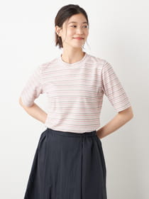 タックジャガードボーダーカットソー