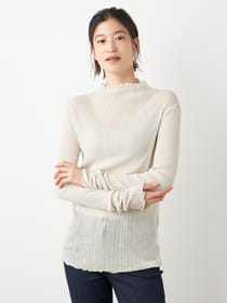 メッシュリブカットソー