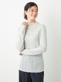 メッシュリブカットソー