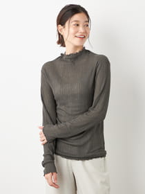 メッシュリブカットソー
