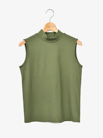 【早割30%OFF対象】ハイネックノースリーブカットソー