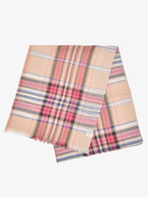 綿チェックストール