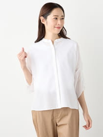 【3buy40%OFF！対象商品】リップル袖ギャザーブラウス