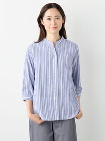 【3buy40%OFF！対象商品】レーシーストライプブラウス