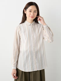 【3buy40%OFF！対象商品】マルチストライプブラウス