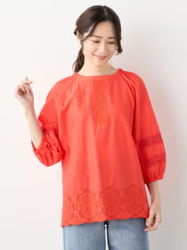 【3buy40%OFF！対象商品】エンブロイダリーブラウス