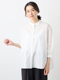 【3buy40%OFF！対象商品】袖レースブラウス