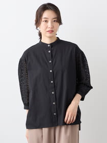 【3buy40%OFF！対象商品】袖レースブラウス