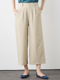 【3buy40%OFF！対象商品】フェイクリネンイージーパンツ