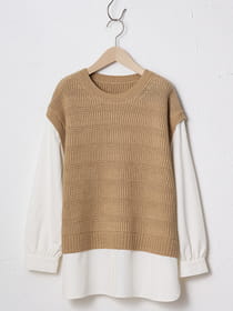 【3buy40%OFF！対象商品】ドッキングベストプルオーバー