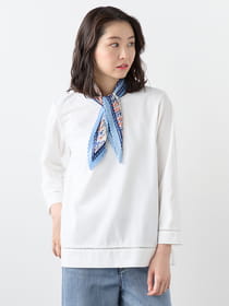 はしご刺繍Aラインプルオーバー
