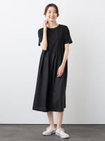 ワンピース RT-122147 rienda | knitコンビスリットフレアワンピース (ワンピース