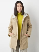 バイカラーインステッチダウンコート（6203502）｜women