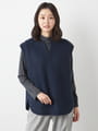 キーネックニットベスト