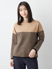 ヘリンボーンパターンニット