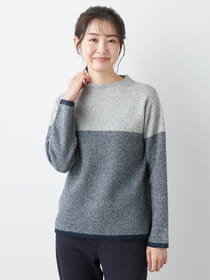 ヘリンボーンパターンニット