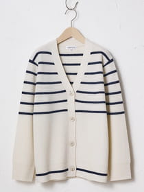 リファインボーダーカーディガン