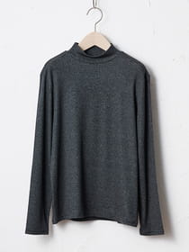 ハーフミラノチビハイネックカットソー