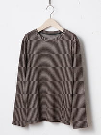 ハーフミラノボーダープルオーバー